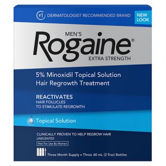 最受歡迎！男用倍健(落建) Rogaine 5% (5% Minoxidil) 3瓶 水劑/60ml 3個月用量