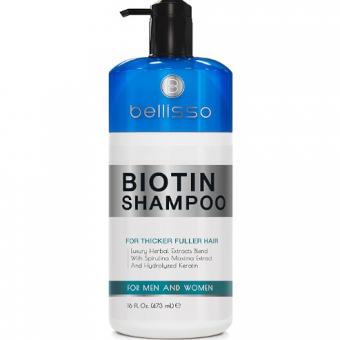 Bellisso Biotin生物素 不含硫酸鹽和對羥基苯甲酸酯 防脫生髮洗頭水473ml 增加髮量 防脫髮推薦